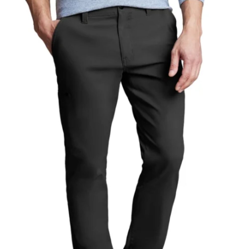 Copper & Oak Men's Tech Utility Pant Straight Fit Black Size 30x32